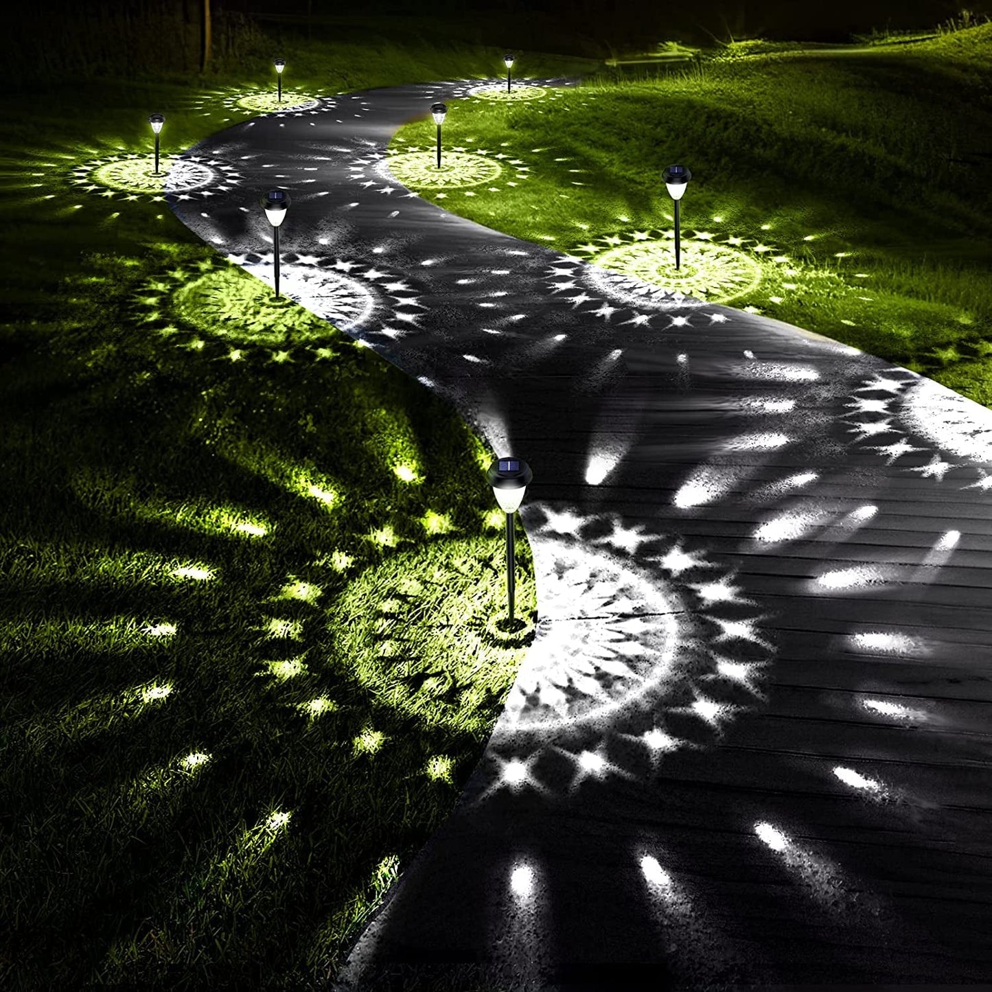ππ₯ππ«π ππ«π’π π‘π Solar Outdoor Lights Decorative ππ Pack, 100% Faster Charge Solar Pathway Garden Lights up to 12H Auto On/Off, Solar Lights Outdoor Waterproof for Walkway Yard Lawn