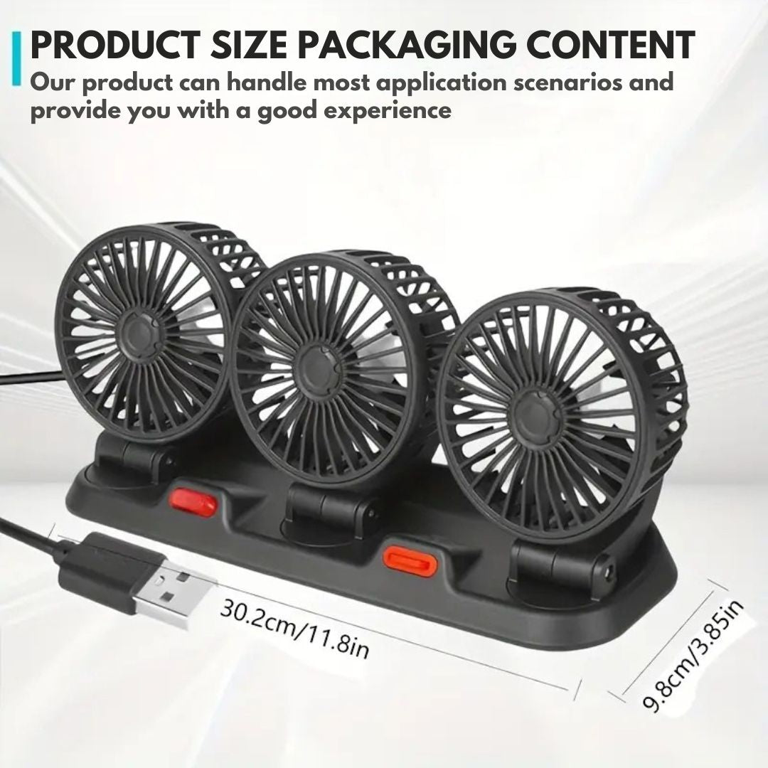 3 Heads Folding Fan
