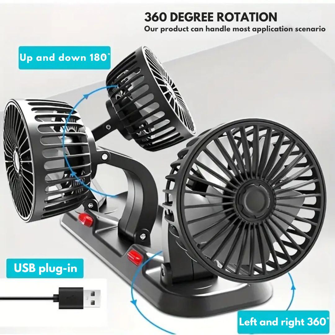 3 Heads Folding Fan