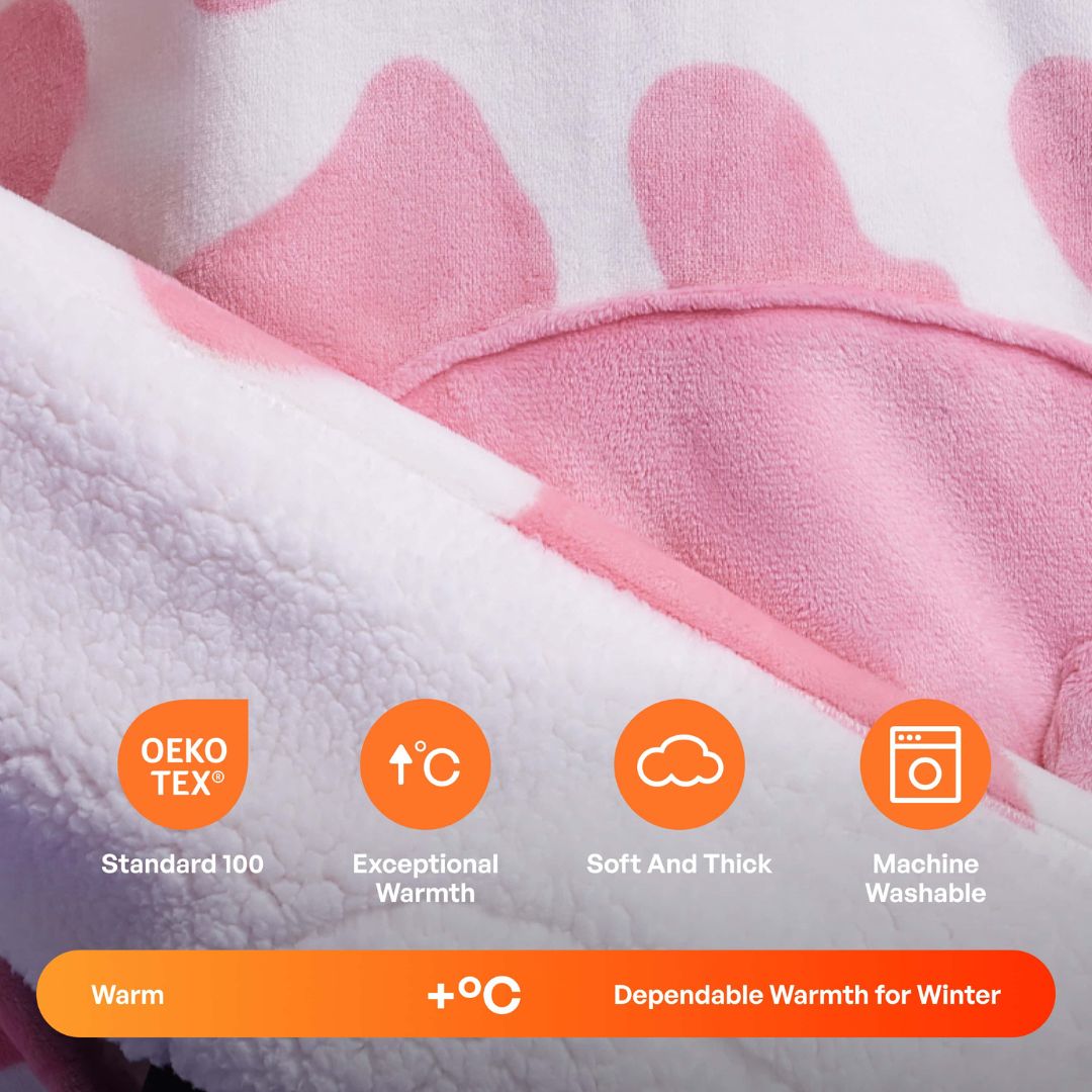 Wearable Blanket Strawberry Cow For Kids