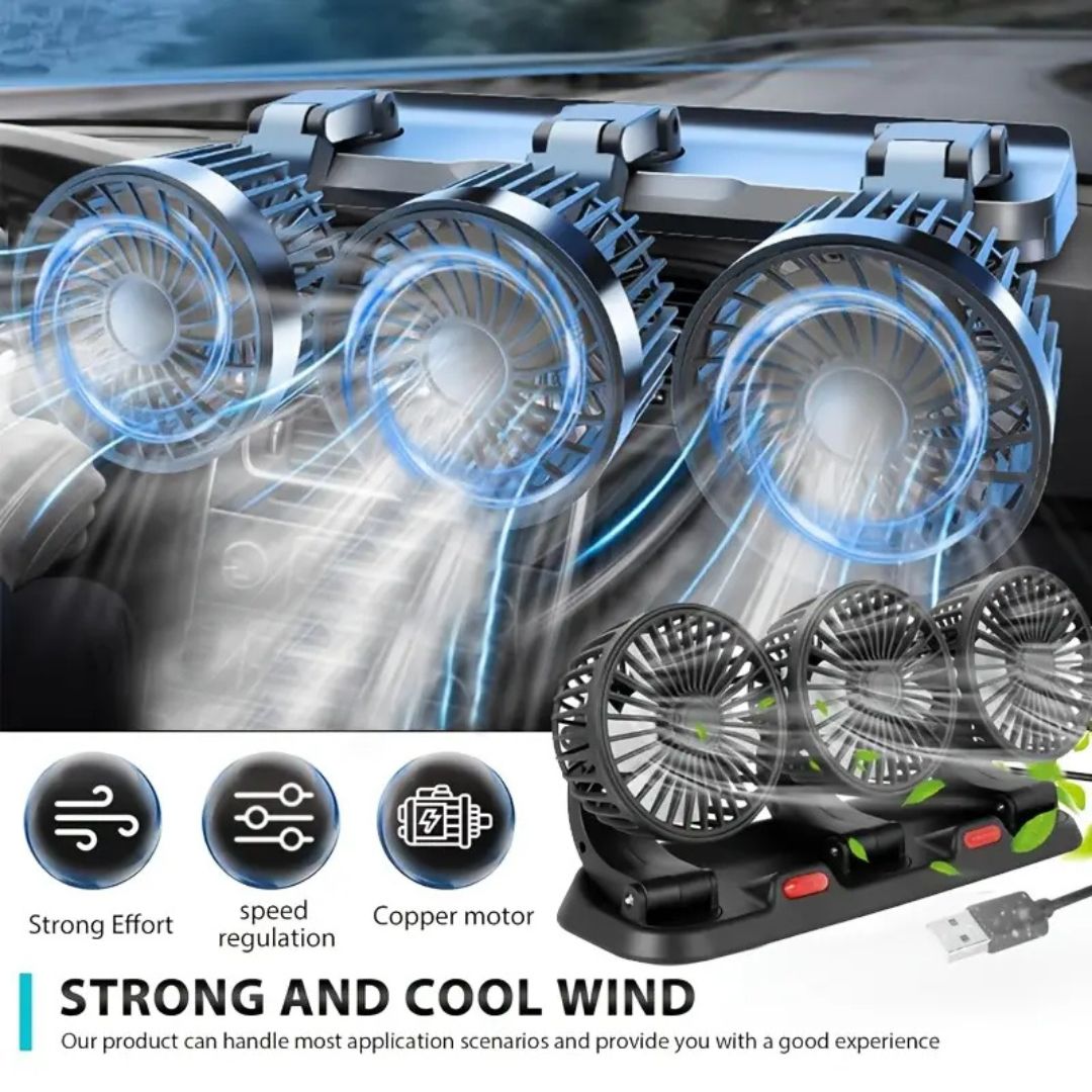 3 Heads Folding Fan