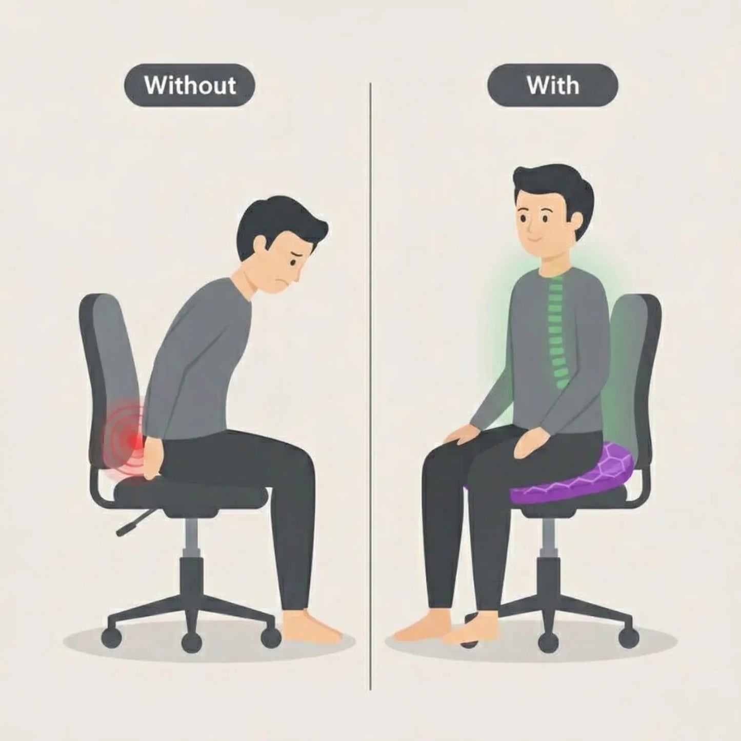 Orthopedic Gel Seat Cushion