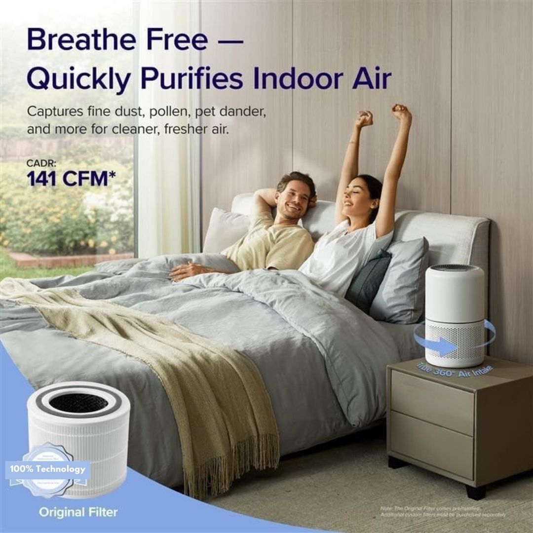 Air Purifier for Home Allergies Pets Hair in Bedroom