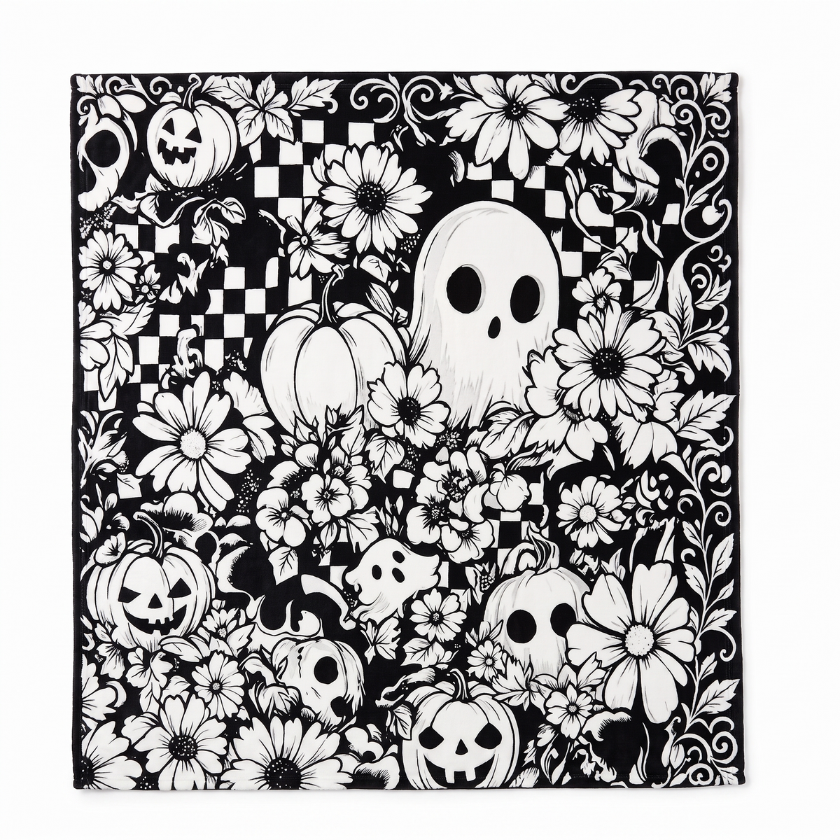 Halloween Colorable Ghost Blanket