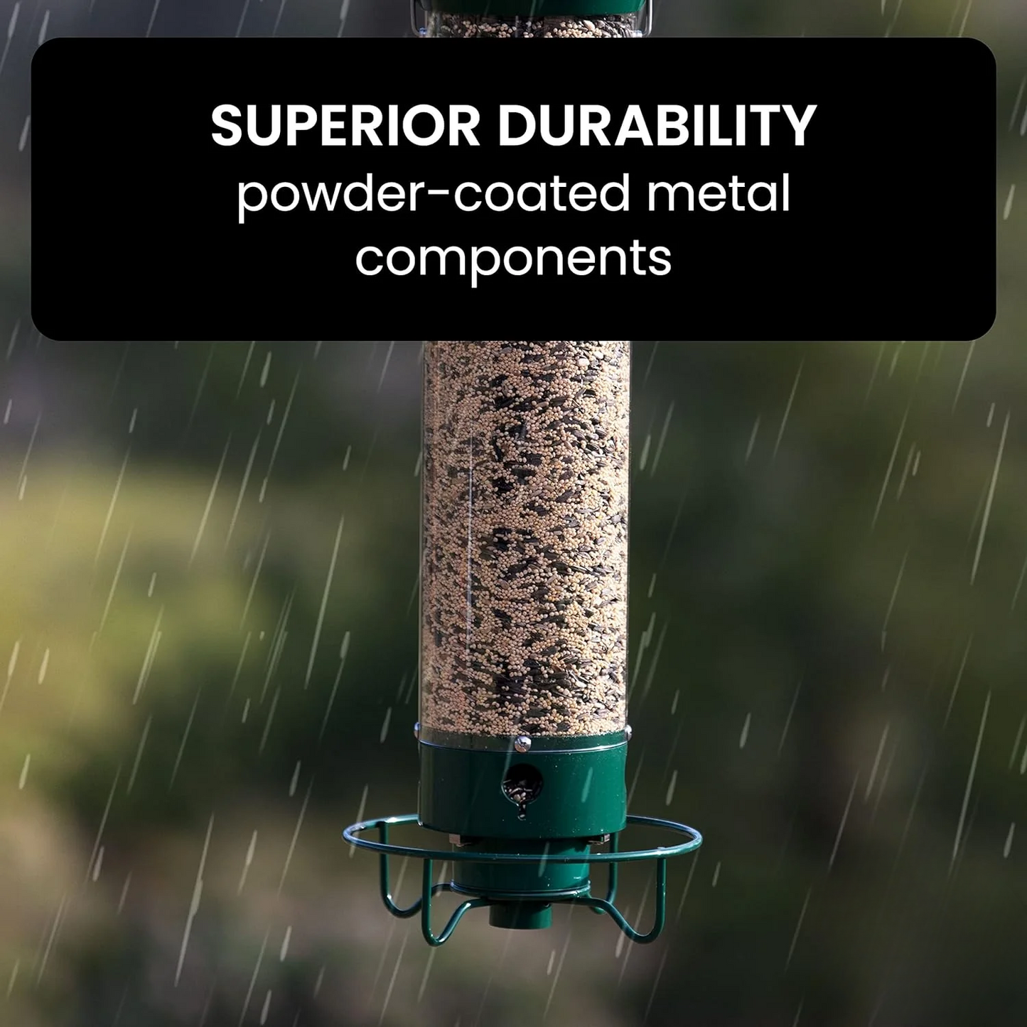 Squirrel Proof Bird Feeder with Spinning Tray