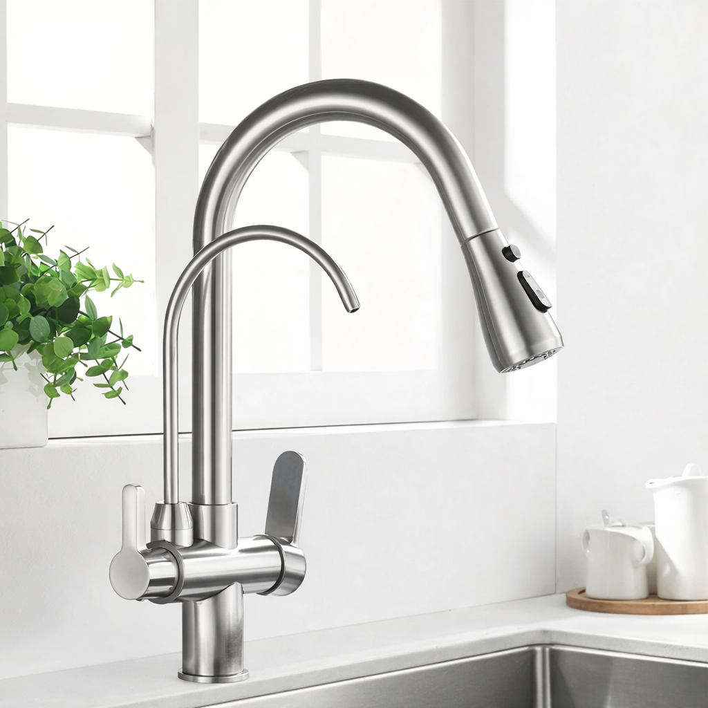 Kitchen Faucet with Filtered Water System