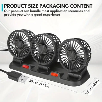 3 Heads Folding Fan