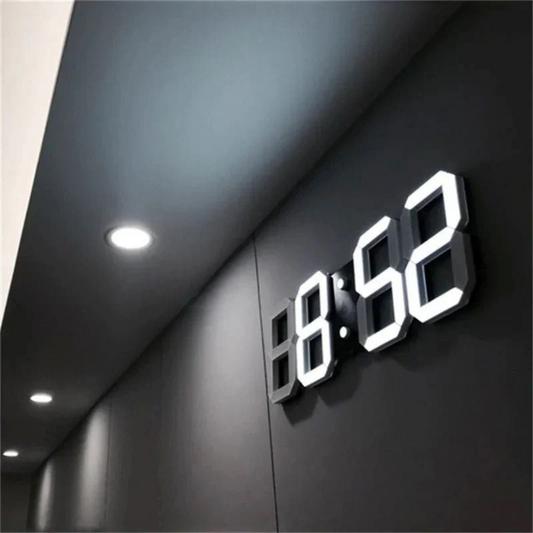 Modern 3D LED Clock with Night Light Function