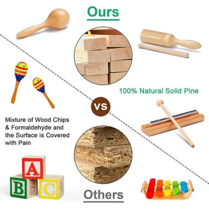 Montessori Wooden Music Exploration Kit (10 Instruments)
