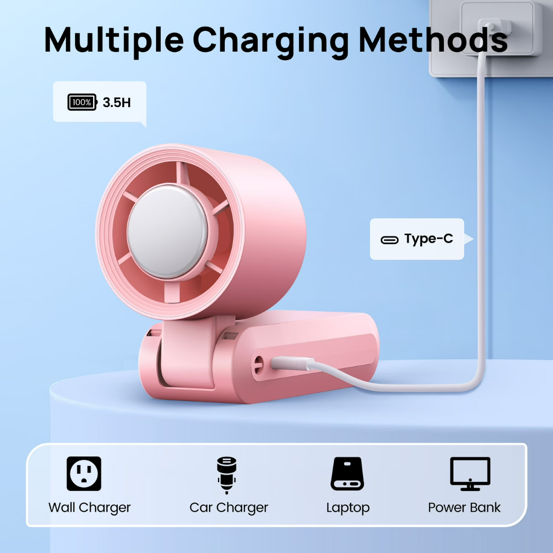 Handheld Portable Turbo Fan With Ice Cooler