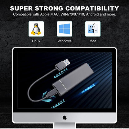 Large 8TB USB Portable Storage Drive