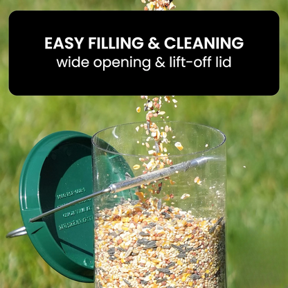 Squirrel Proof Bird Feeder with Spinning Tray