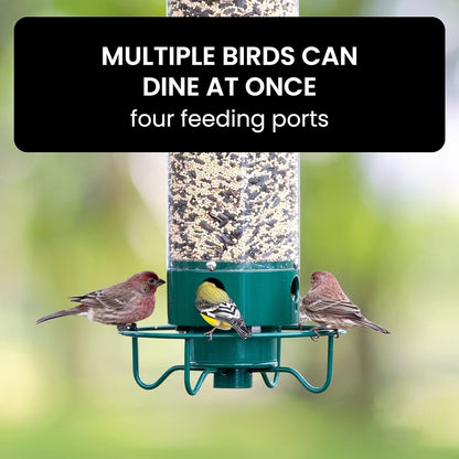 Squirrel Proof Bird Feeder with Spinning Tray