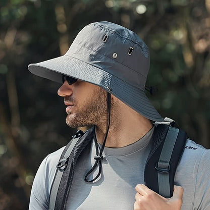 Breathable wide brim sun hat with UV protection
