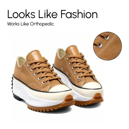 Women’s Casual Platform Sneakers – Tri-Arch Support