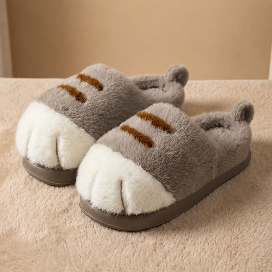 Cat Paw Plush Slippers