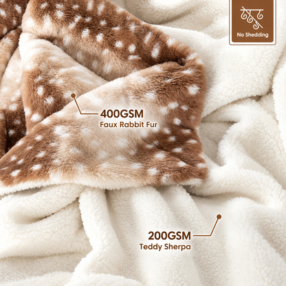 Faux Fur Deer Blanket