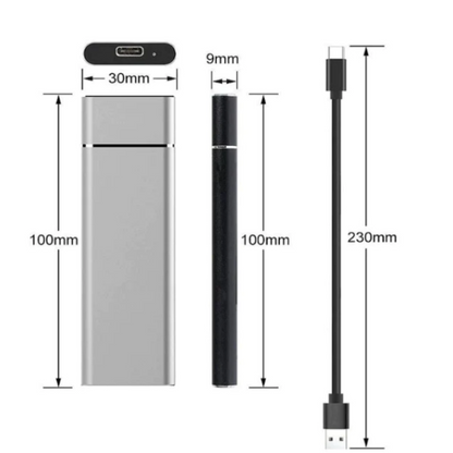 Large 8TB USB Portable Storage Drive