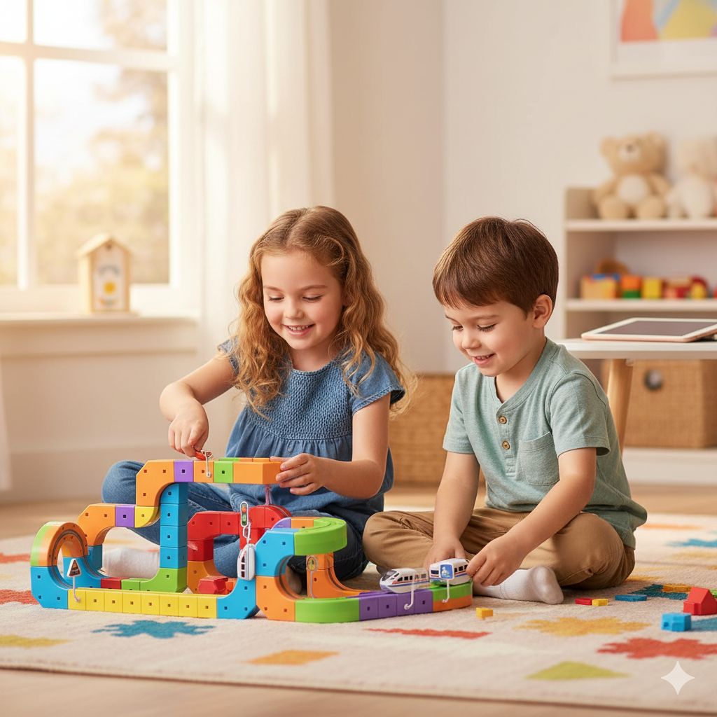Magnetic Train Block Set