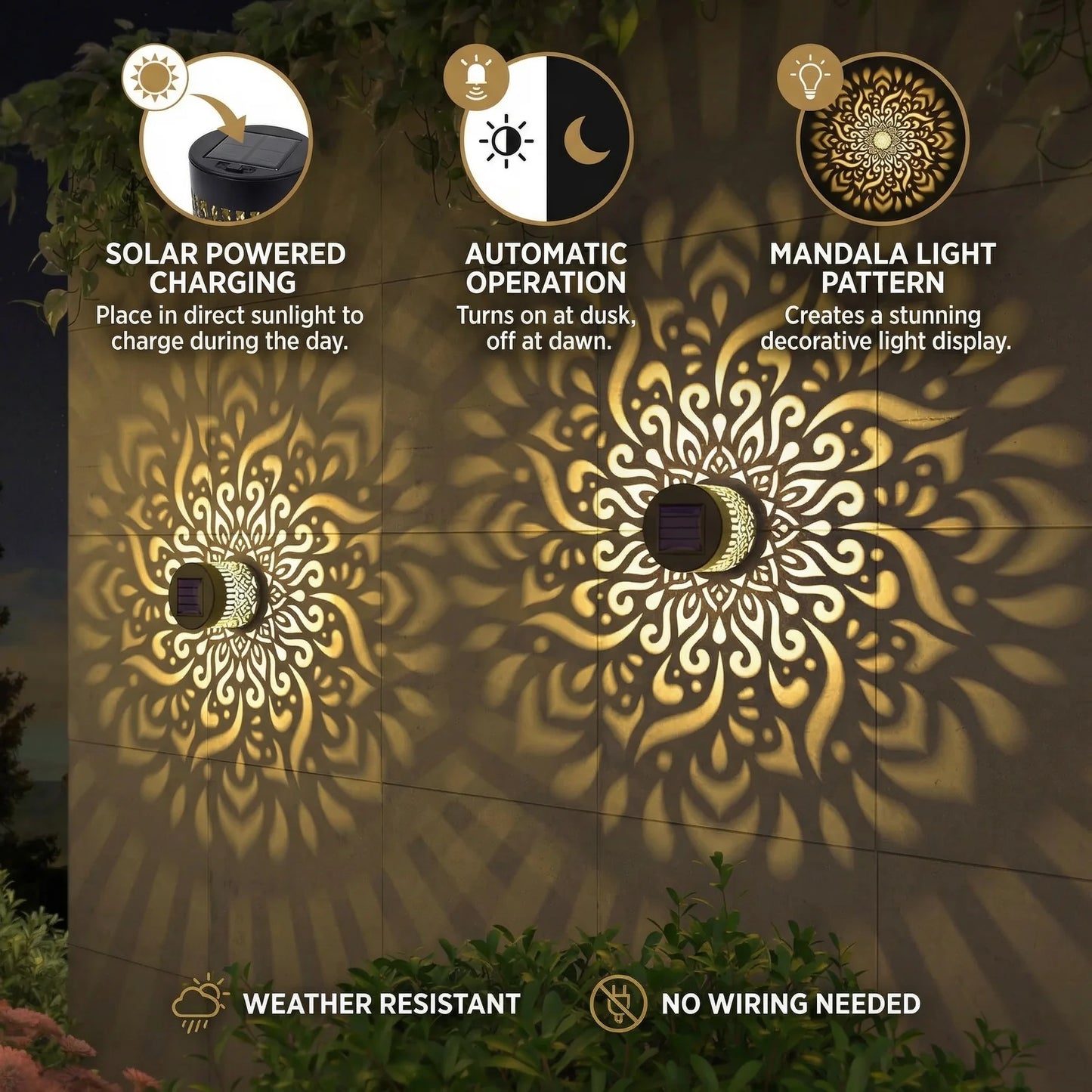 Decorative Solar Mandala Lights