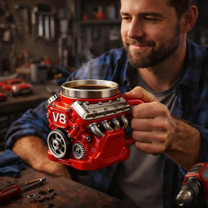 Engine Block Coffee Mug – Unique Automotive Gift