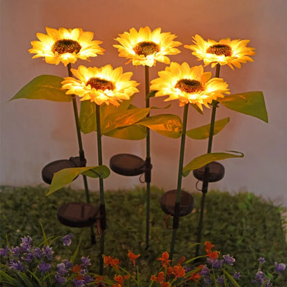 Solar LED Sunflower Garden Lights