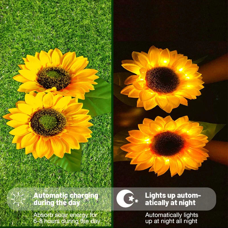 Solar LED Sunflower Garden Lights