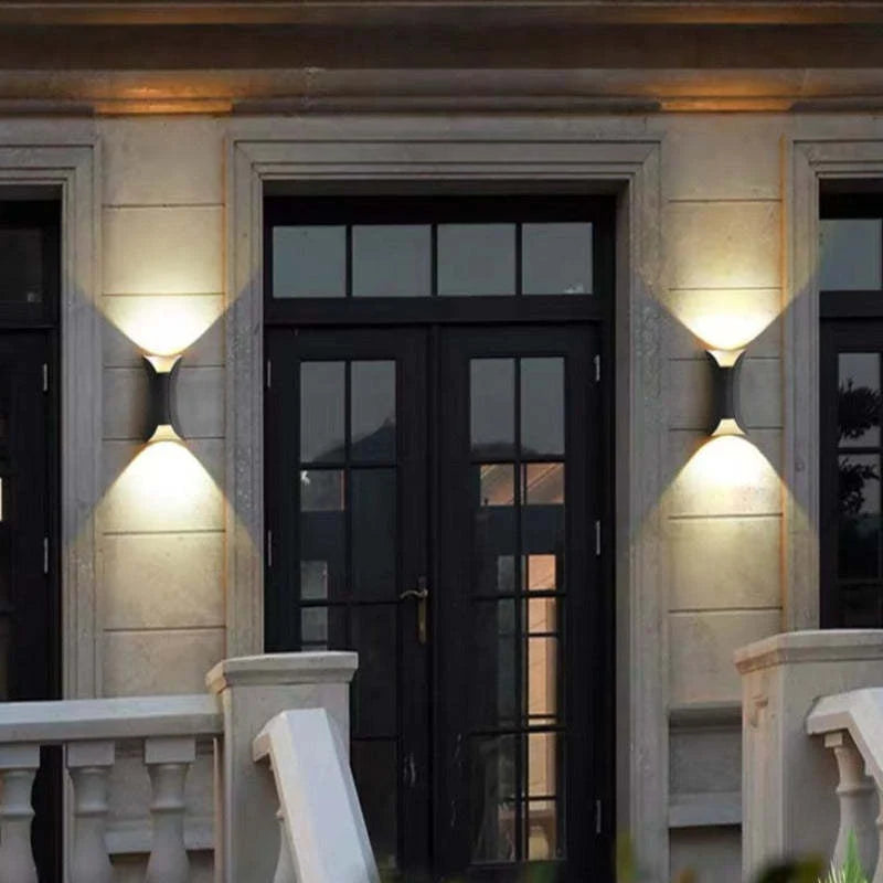 Outdoor Wall Lamp Curved Mounted LED