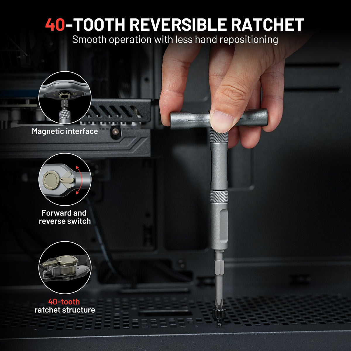 Magnetic Precision Screwdriver Set with Ratchet Handle