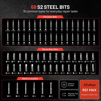 Magnetic Precision Screwdriver Set with Ratchet Handle