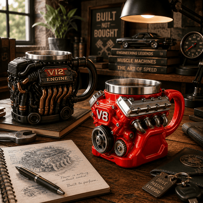 Engine Block Coffee Mug – Unique Automotive Gift