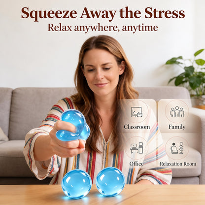 Coconut Oil Squishy 4-Pack - Slow-Give Stress Balls in 4 Colours