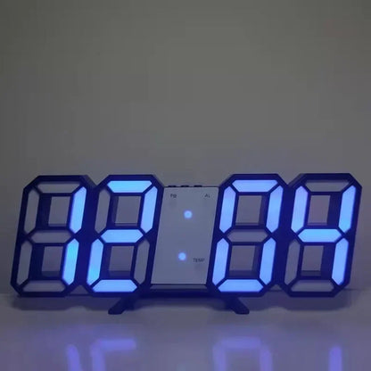 Modern 3D LED Clock with Night Light Function