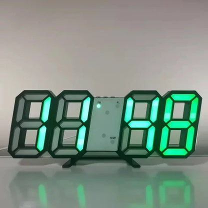 Modern 3D LED Clock with Night Light Function