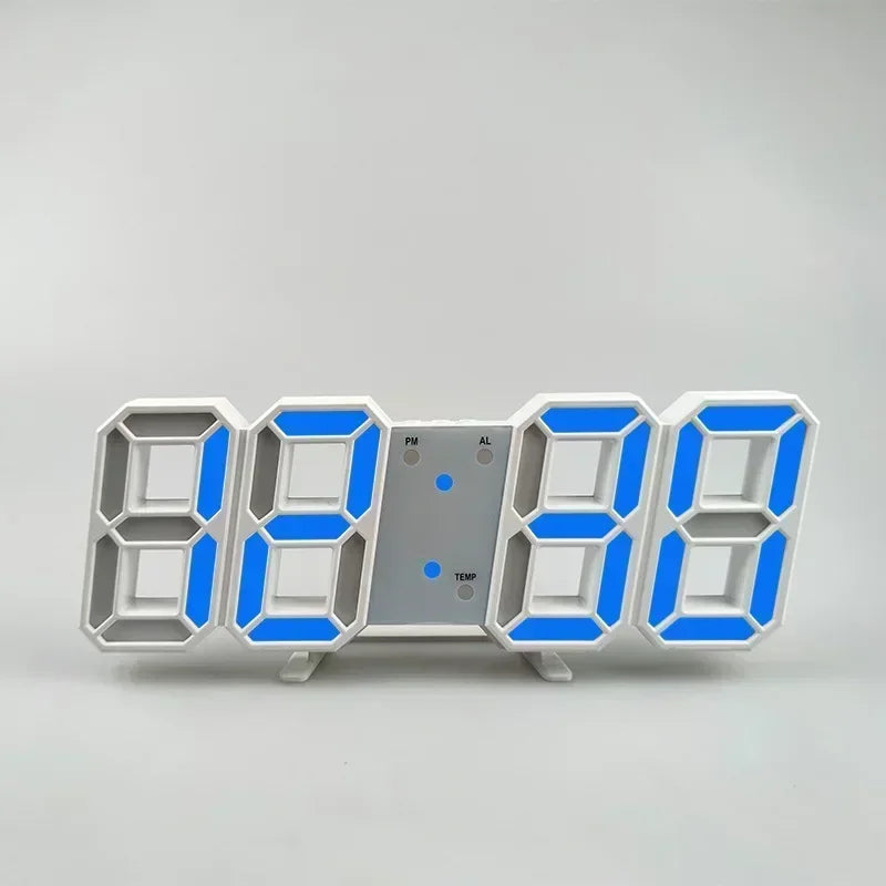 Modern 3D LED Clock with Night Light Function