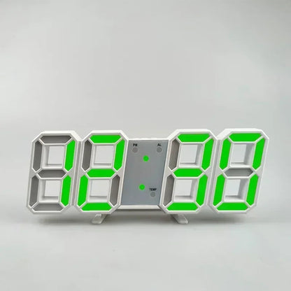 Modern 3D LED Clock with Night Light Function