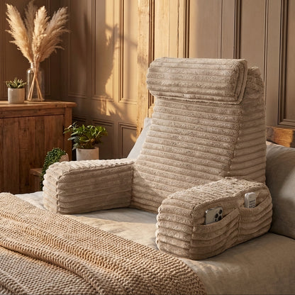 Luxury Backrest Pillow With Arms & Adjustable Headrest