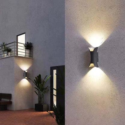 Outdoor Wall Lamp Curved Mounted LED