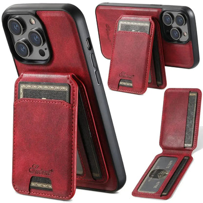 Vintage Leather Wallet Phone Case with Card Holder