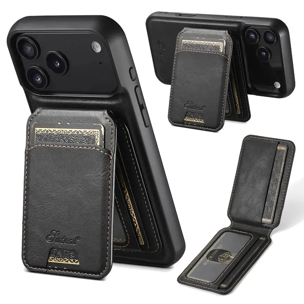 Vintage Leather Wallet Phone Case with Card Holder