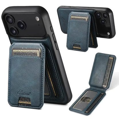 Vintage Leather Wallet Phone Case with Card Holder