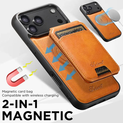 Vintage Leather Wallet Phone Case with Card Holder