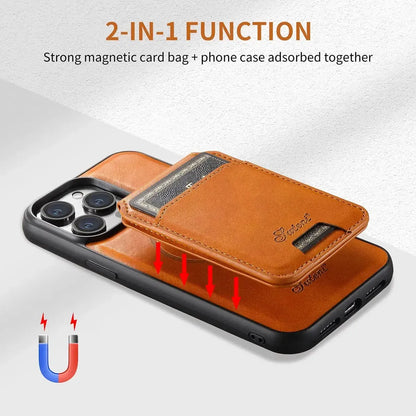 Vintage Leather Wallet Phone Case with Card Holder