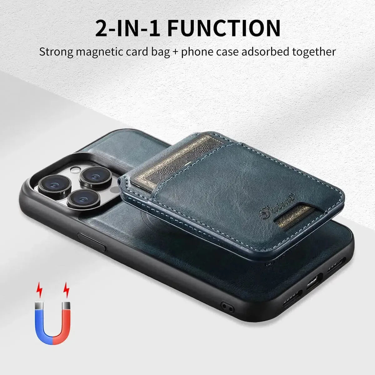 Vintage Leather Wallet Phone Case with Card Holder