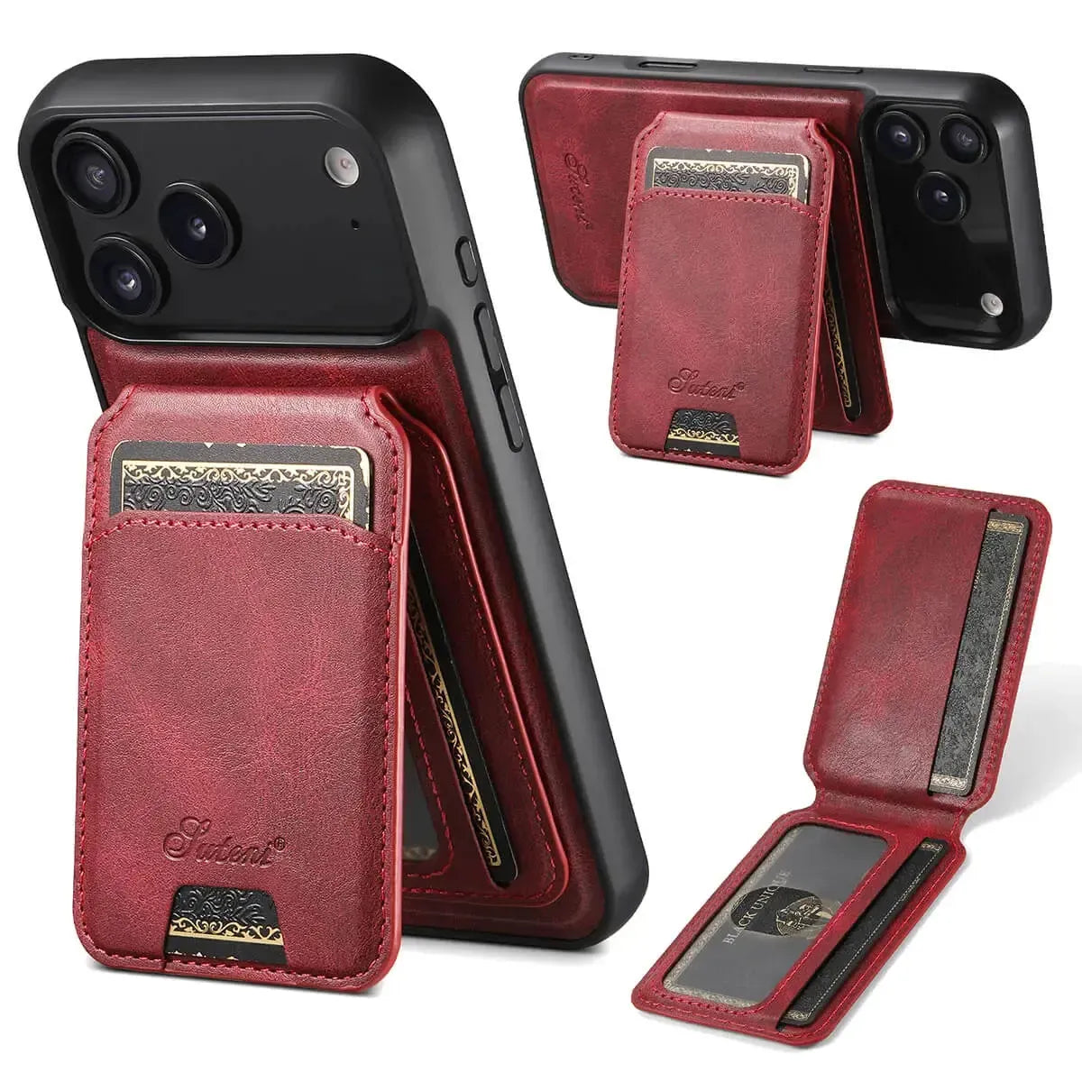 Vintage Leather Wallet Phone Case with Card Holder