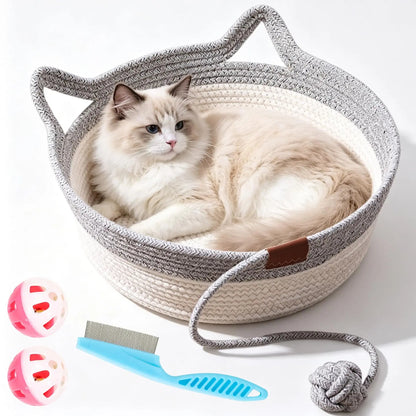 Natural Rope Cat Basket Bed