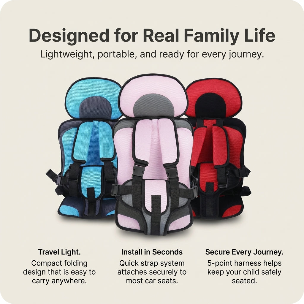 Portable Folding Baby Car Booster Seat