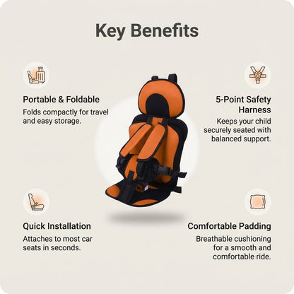 Portable Folding Baby Car Booster Seat