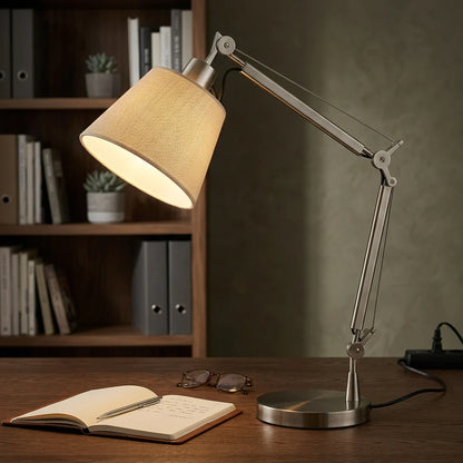 Adjustable Table Lamp With Articulated Arm For Living Rooms