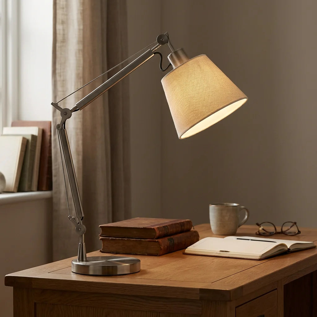 Adjustable Table Lamp With Articulated Arm For Living Rooms